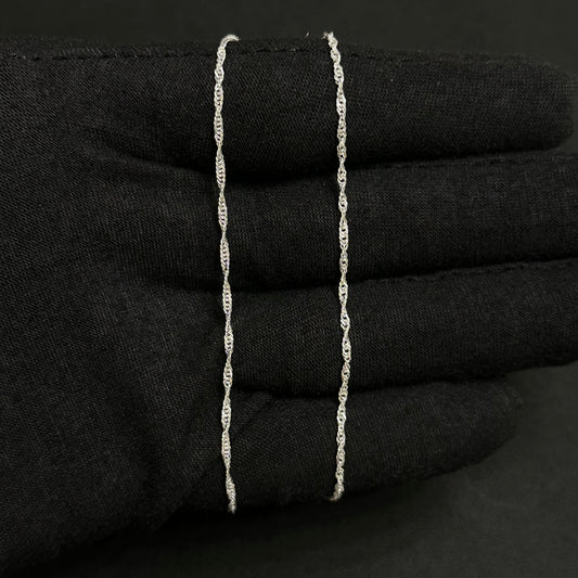 2MM Sterling Silver Singapore Rope Chain