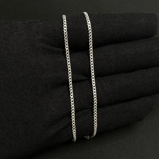 2MM Sterling Silver Flat Curb Chain