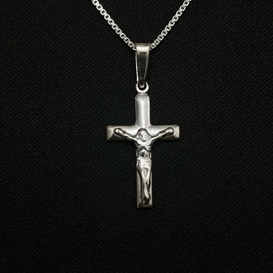 Sterling Silver Basic Crucifix Necklace