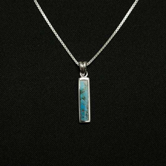 Sterling Silver Turquoise Bar Necklace