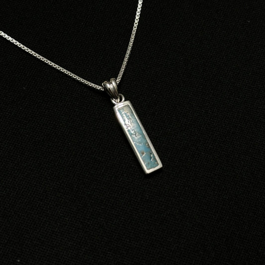Sterling Silver Turquoise Bar Necklace