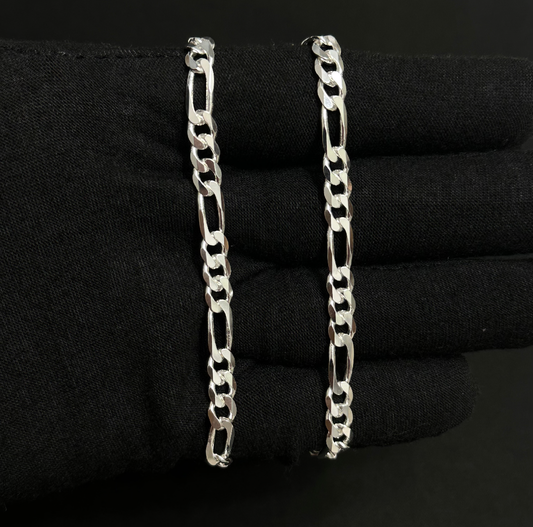 5.5MM Sterling Silver Classic Figaro Chain