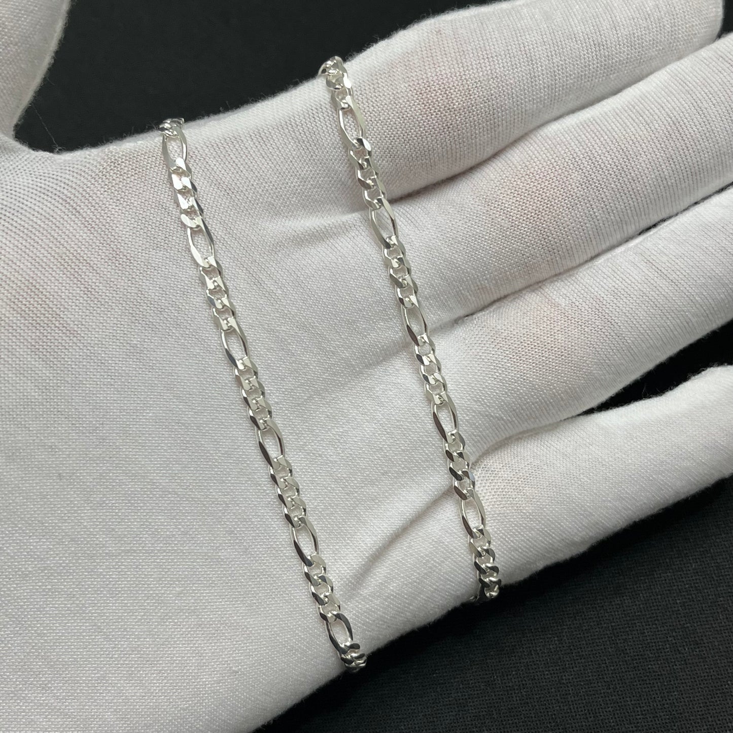 4MM Sterling Silver Figaro Chain