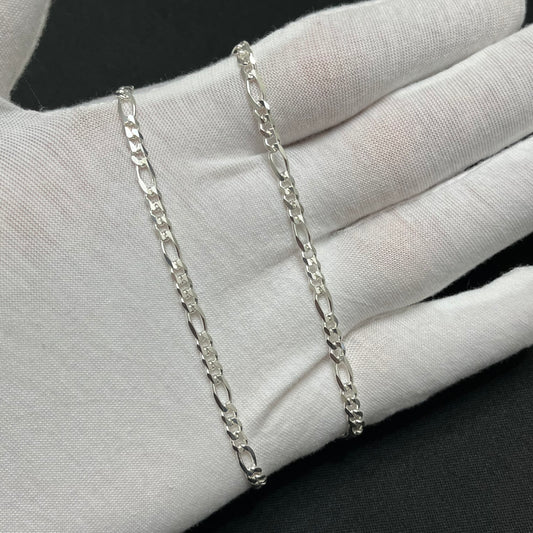 4MM Sterling Silver Figaro Chain