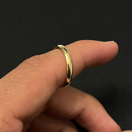 Vermeil Sterling Silver 3MM Plain Band Ring