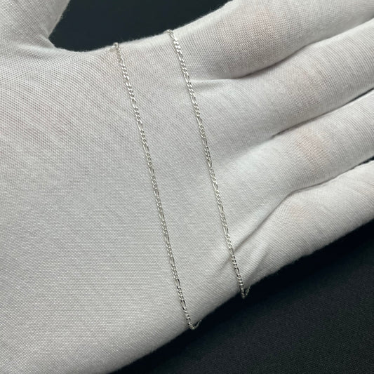 1MM Sterling Silver Figaro Chain