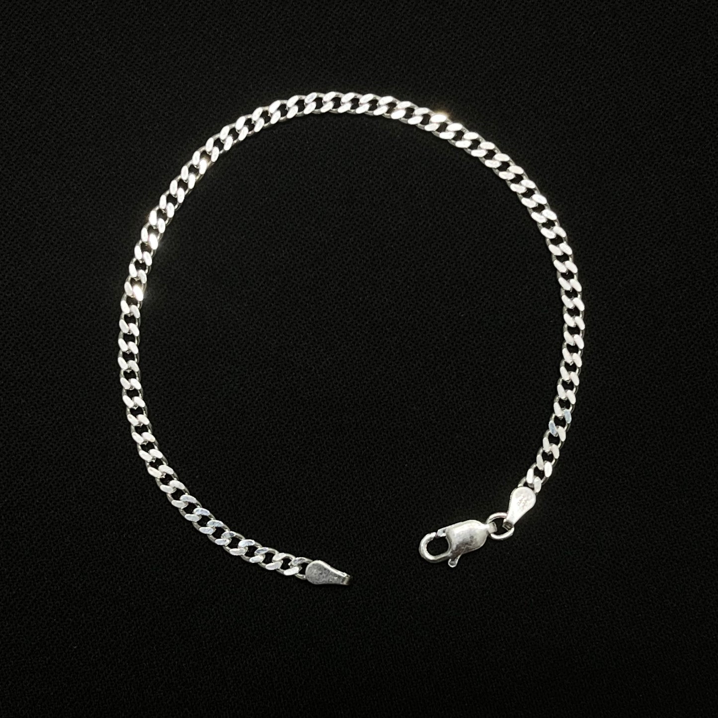 3MM Sterling Silver Curb Bracelet