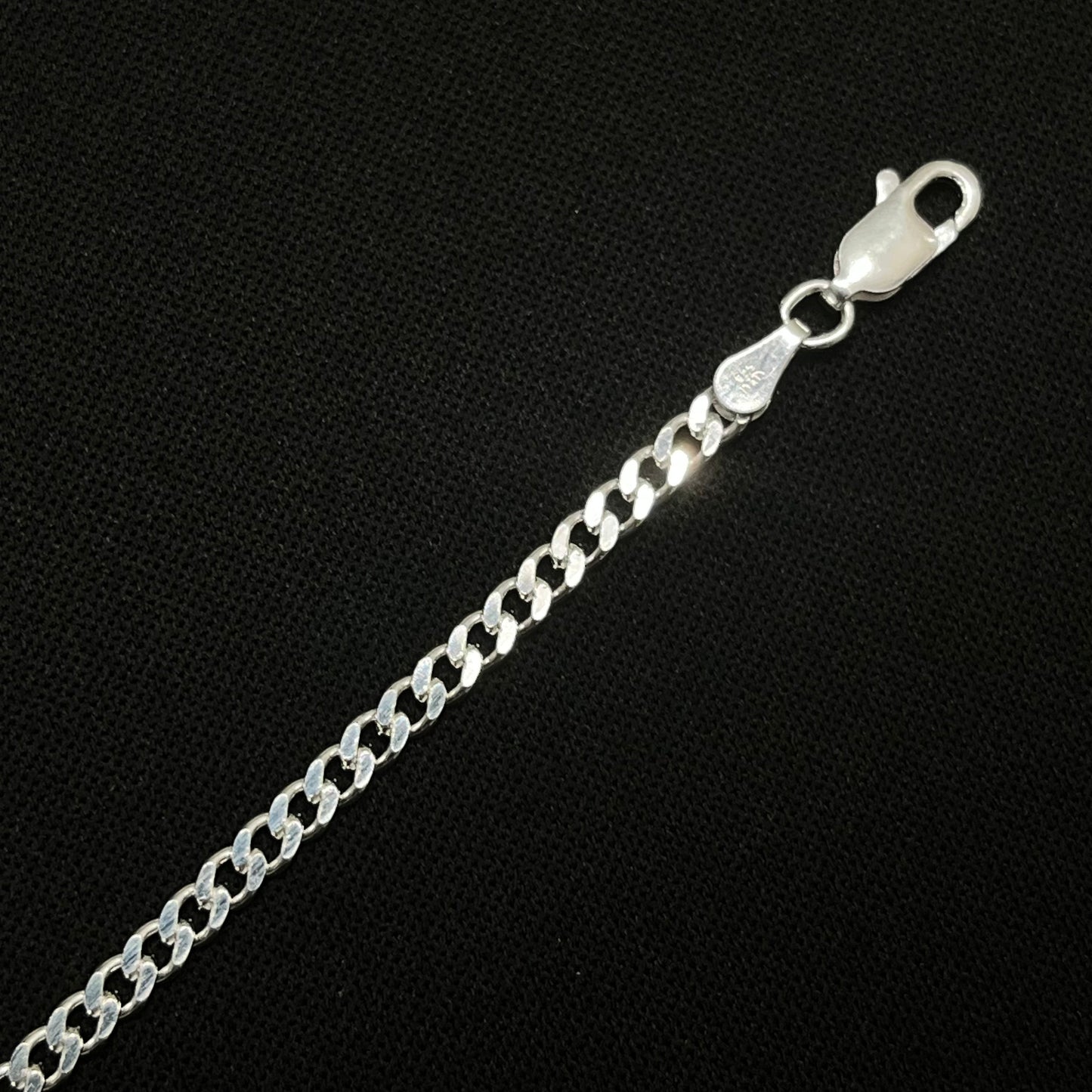 3MM Sterling Silver Curb Bracelet