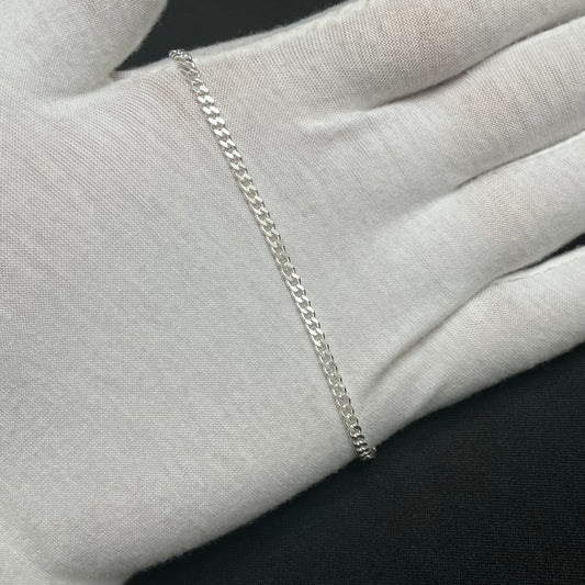 3MM Sterling Silver Curb Bracelet