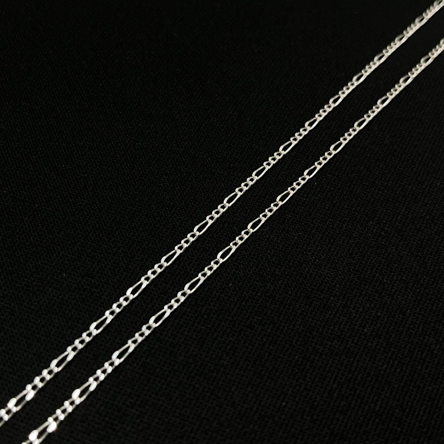1MM Sterling Silver Figaro Chain