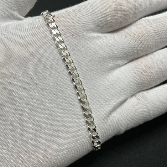 5.5MM Sterling Silver Curb Bracelet