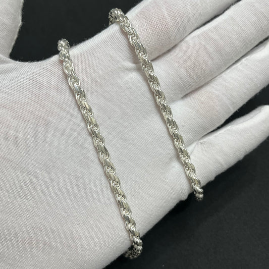5MM Sterling Silver Rope Chain