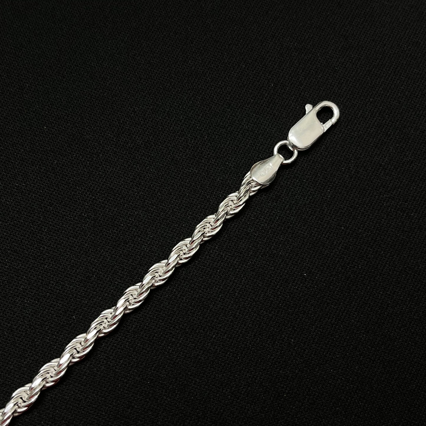 4MM Sterling Silver Rope Chain