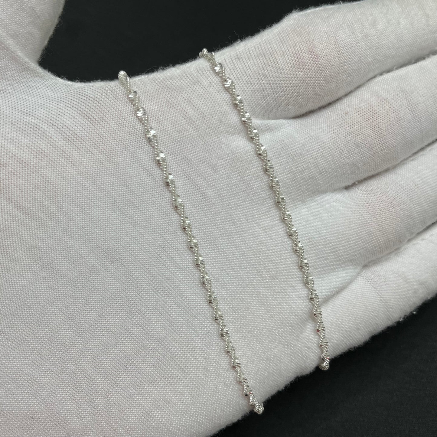 2MM Sterling Silver Twist Rope Chain