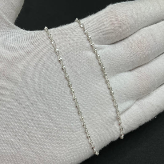 2MM Sterling Silver Twist Rope Chain