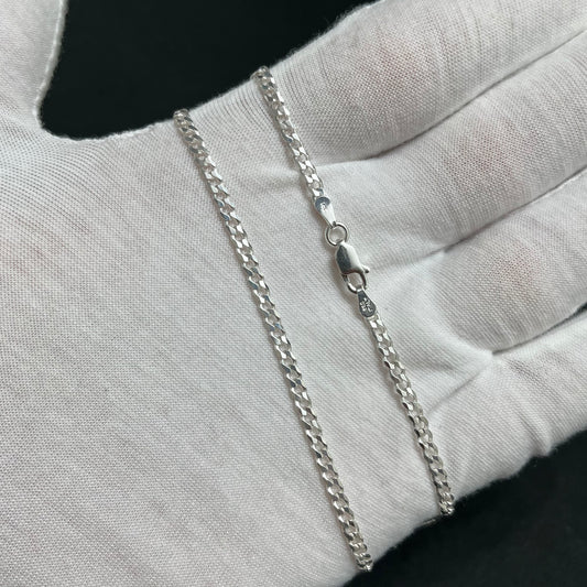 3MM Sterling Silver Flat Curb Chain