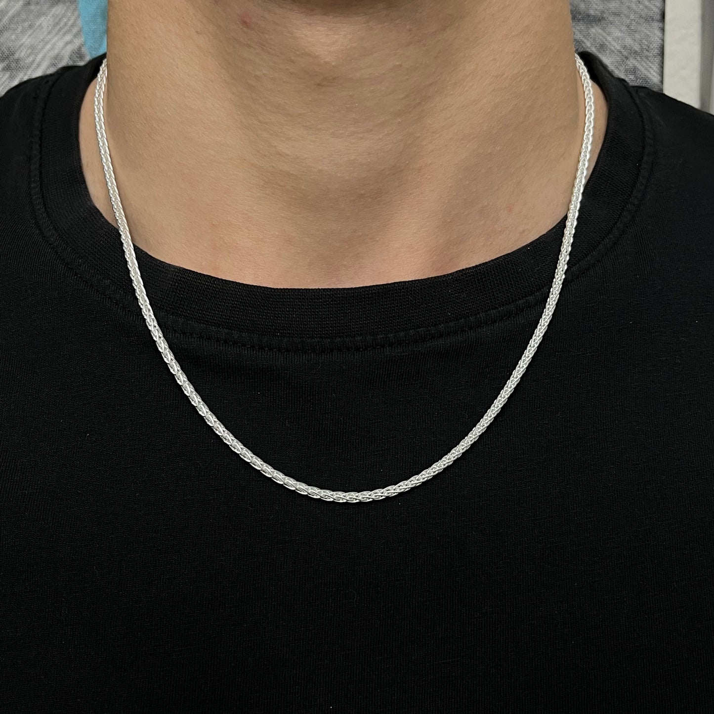 2MM Sterling Silver Wheat Chain