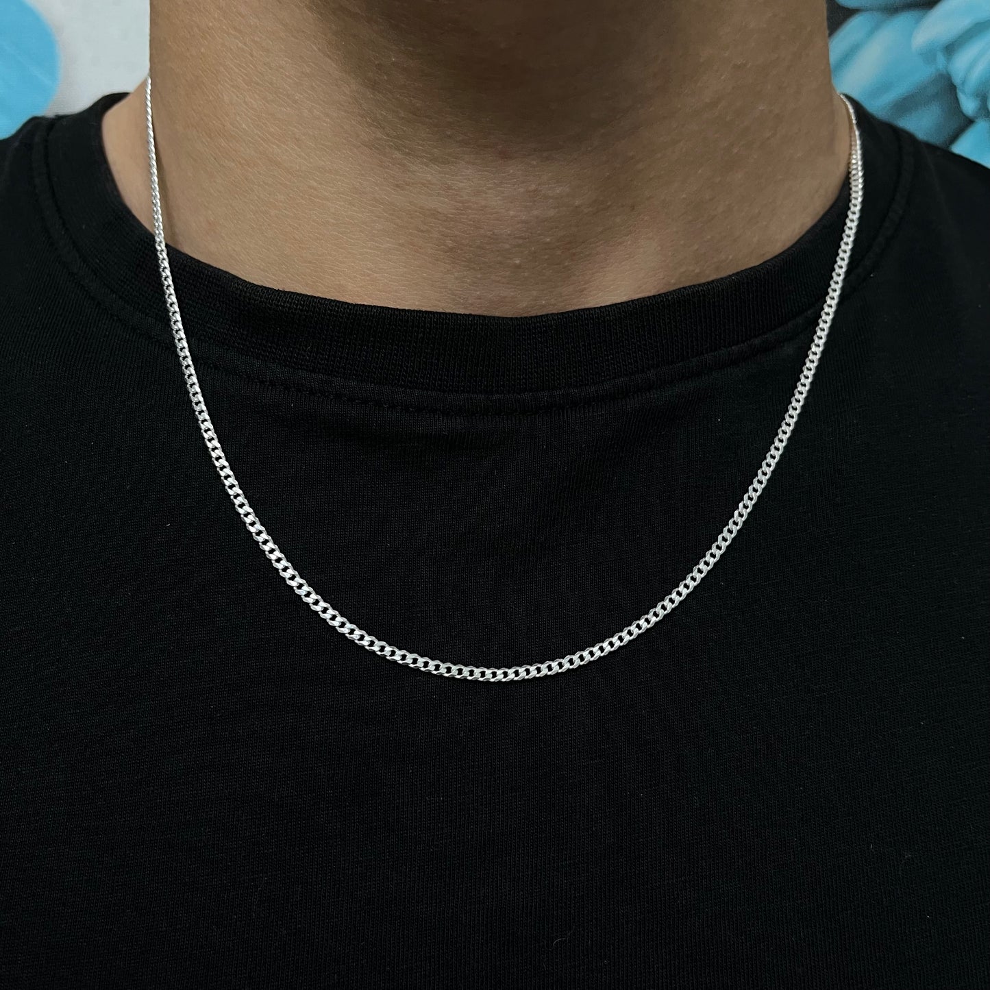 2MM Sterling Silver Flat Curb Chain