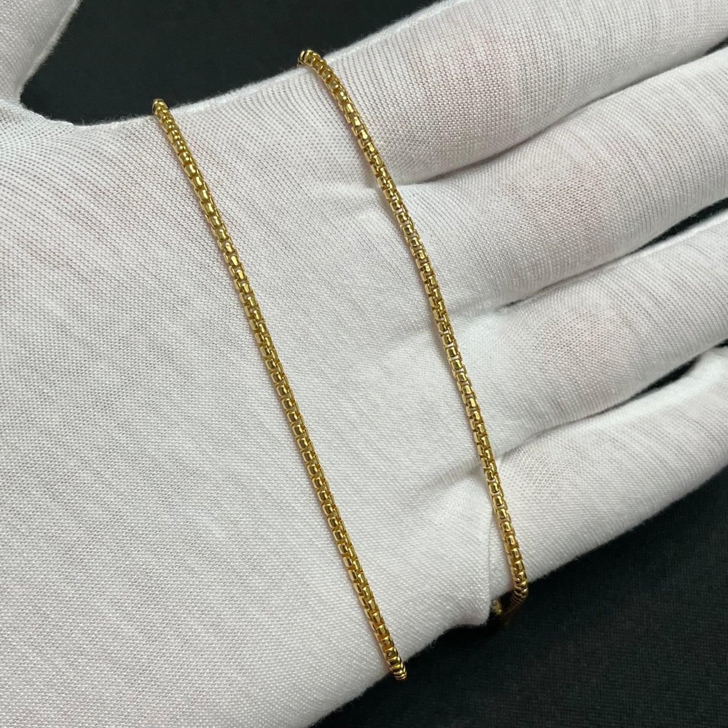 2MM Sterling Silver Vermeil Fancy Box Chain
