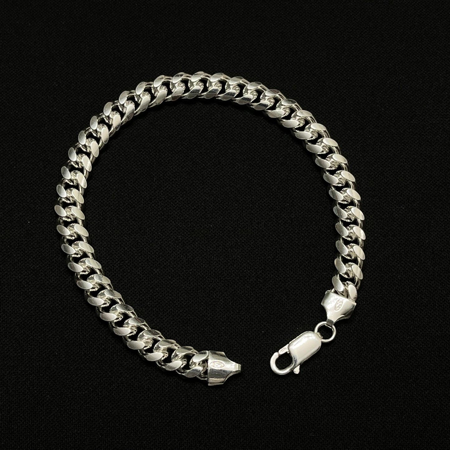 7MM Sterling Silver Miami Cuban Link Bracelet