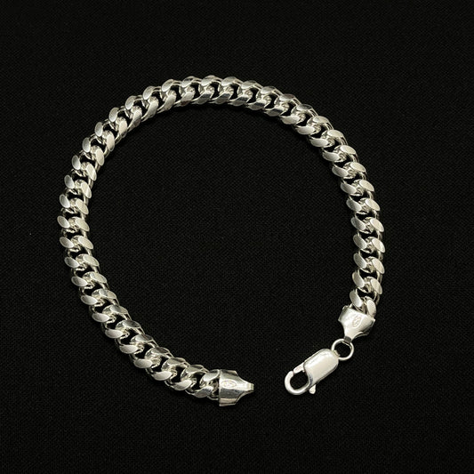 7MM Sterling Silver Miami Cuban Link Bracelet