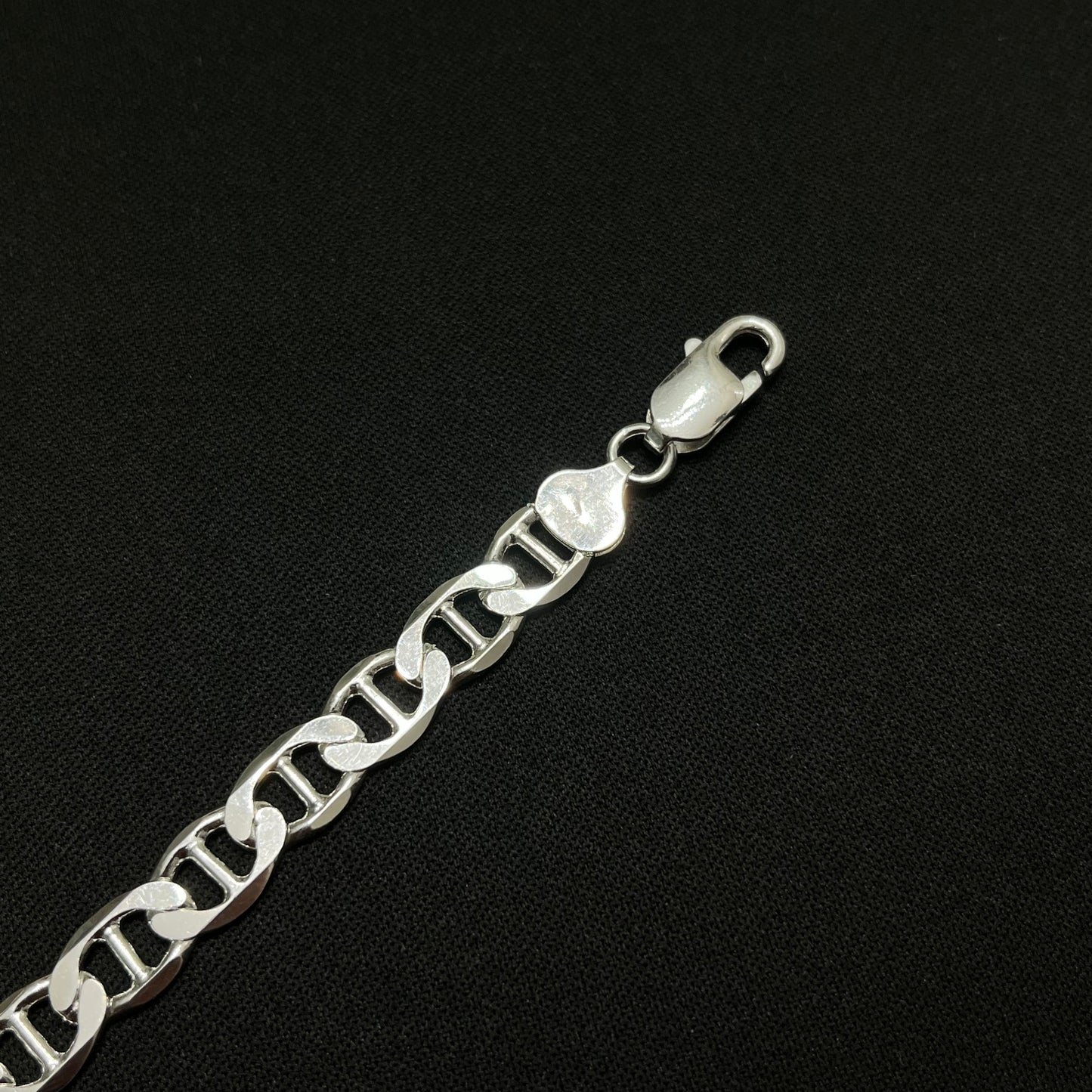 8MM Sterling Silver Mariner Bracelet