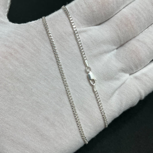 2MM Sterling Silver Flat Curb Chain