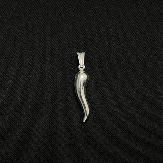 Sterling Silver Italian Horn Pendant