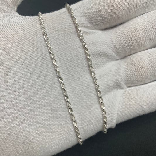 2MM Sterling Silver Rope Chain