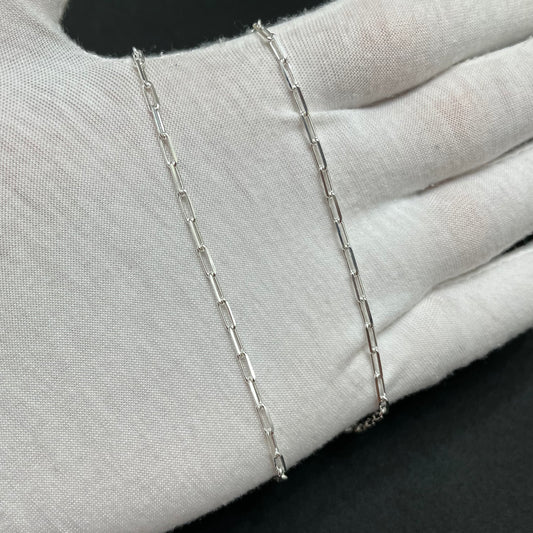 2.5MM Sterling Silver Paperclip Chain