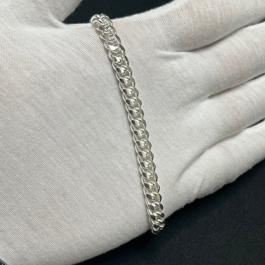 7MM Sterling Silver Miami Cuban Link Bracelet