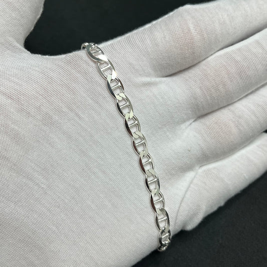 6MM Sterling Silver Mariner Bracelet