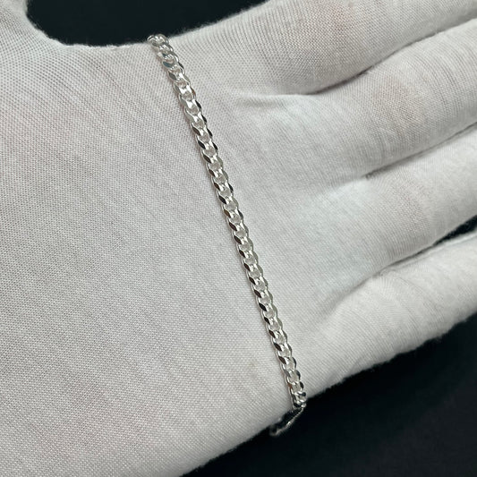4MM Sterling Silver Curb Bracelet