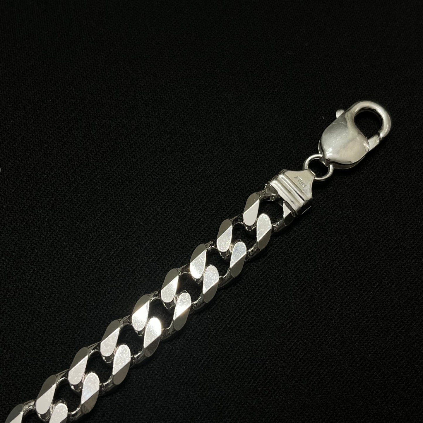 9MM Sterling Silver Curb Bracelet