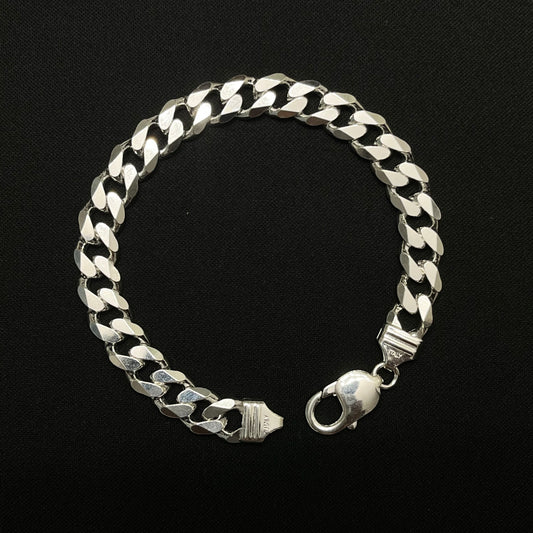 9MM Sterling Silver Curb Bracelet