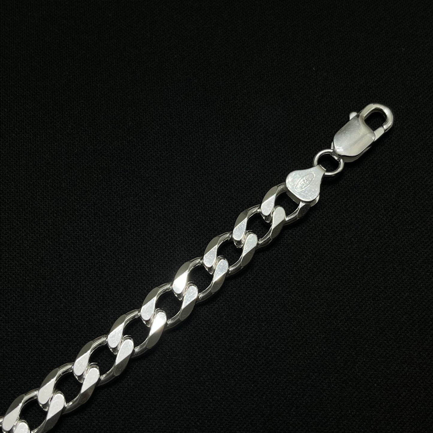 8MM Sterling Silver Curb Bracelet
