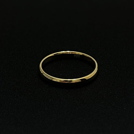 Gold over Sterling Silver 3MM Plain Band Ring