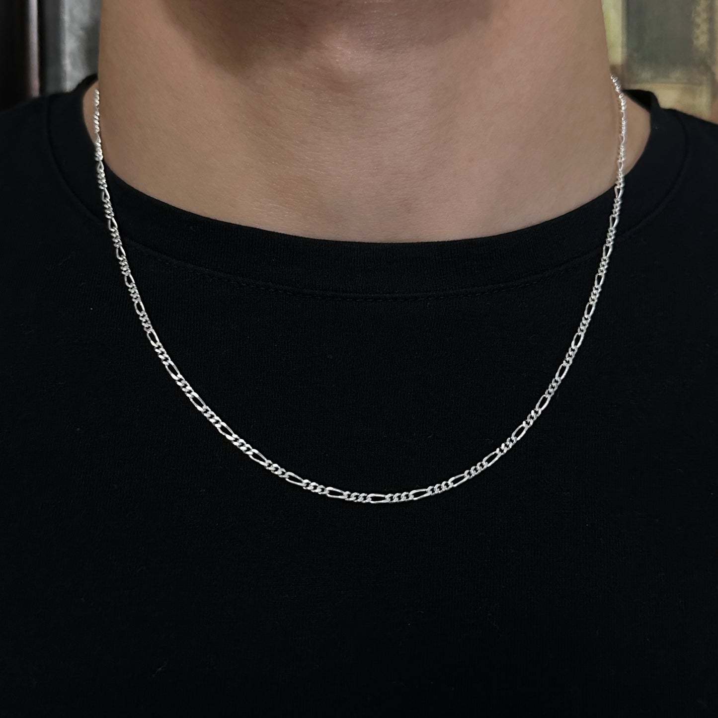 2MM Sterling Silver Figaro Chain