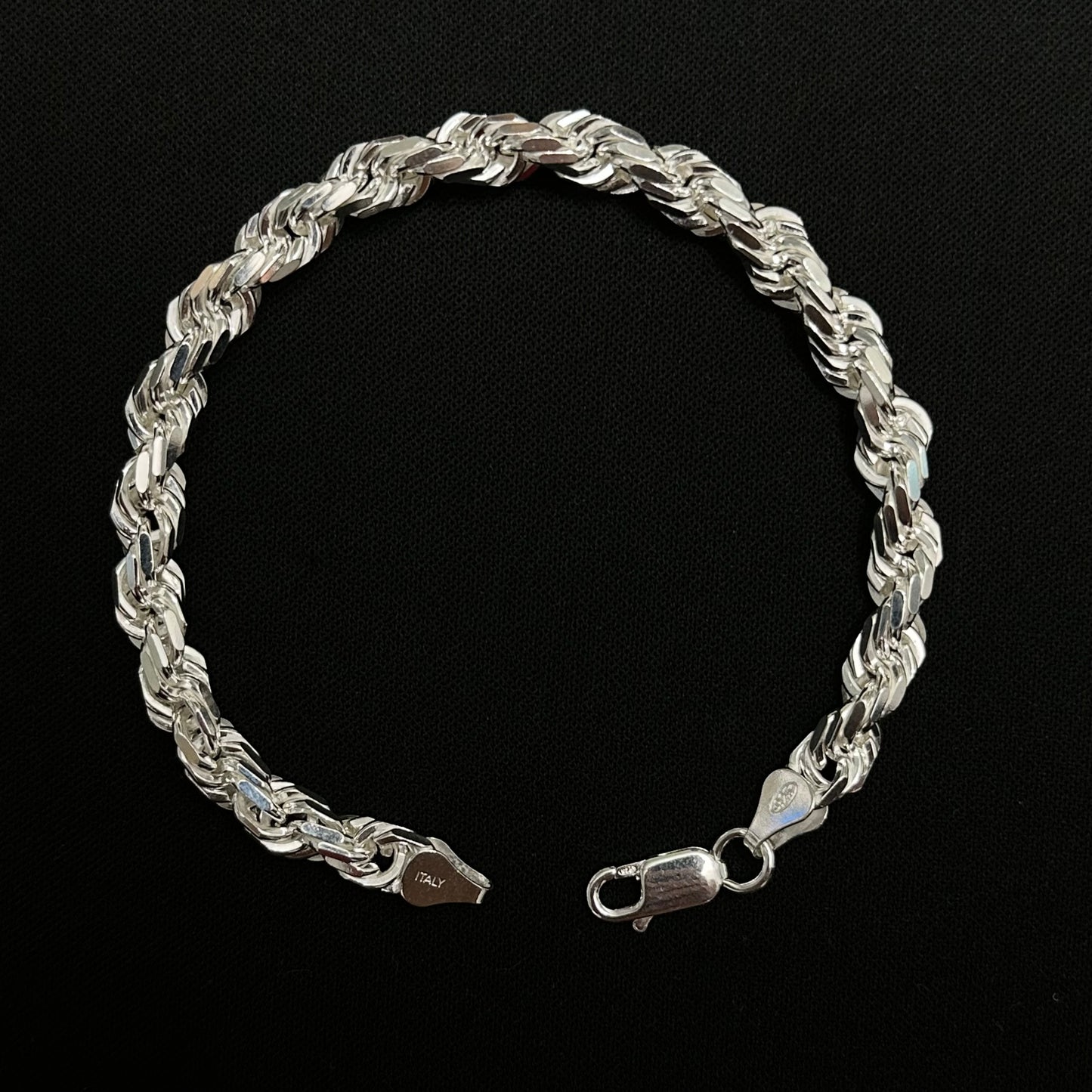 6MM Sterling Silver Rope Bracelet