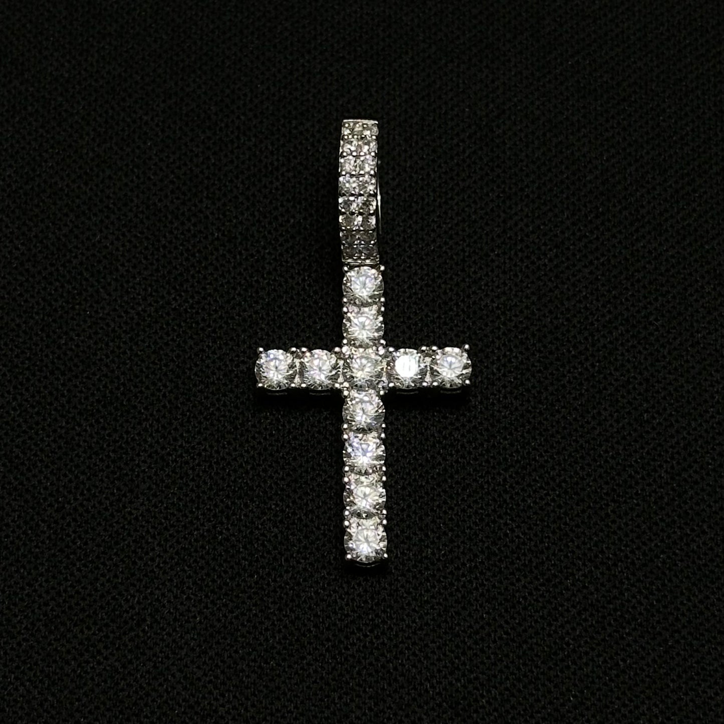 Sterling Silver CZ Cross Pendant