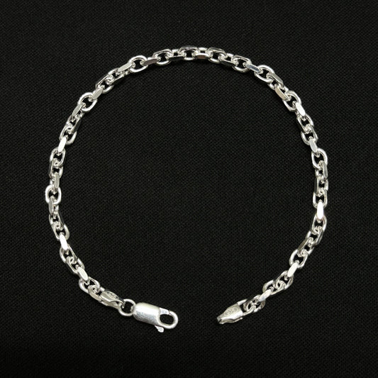 3.5MM Sterling Silver Anchor Bracelet