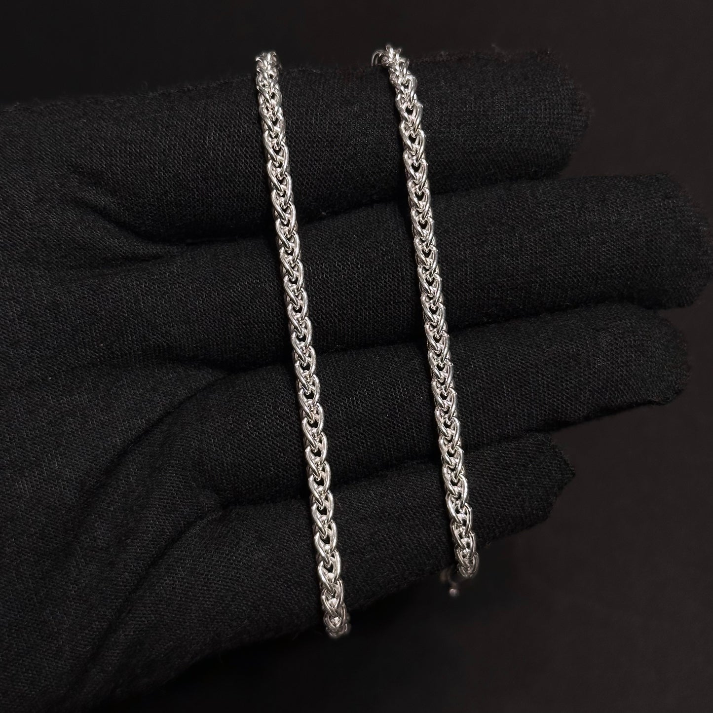 3MM Sterling Silver Wheat Chain
