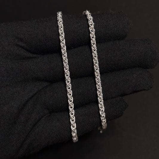 3MM Sterling Silver Wheat Chain