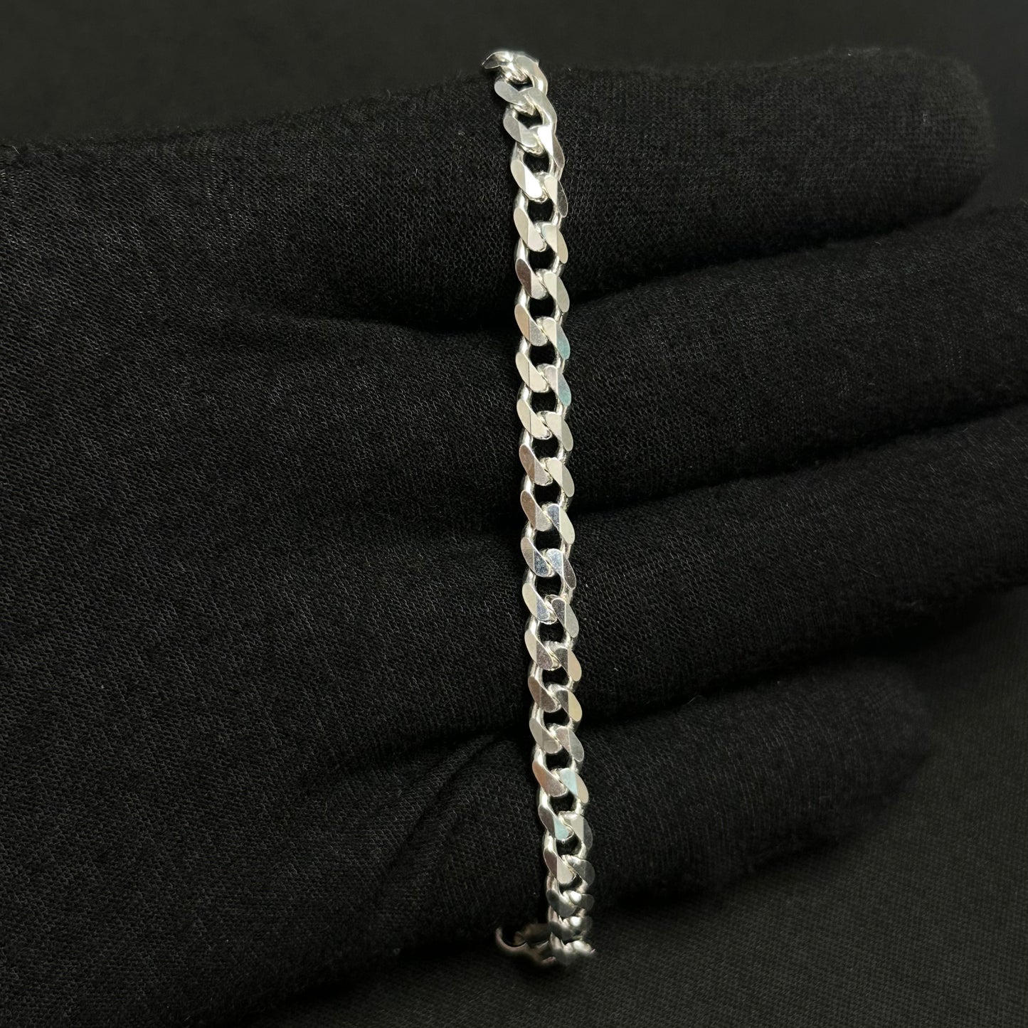 5.5MM Sterling Silver Curb Bracelet