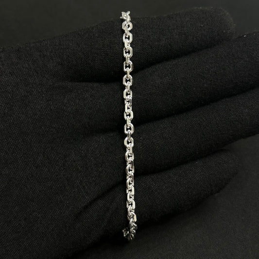 4MM Sterling Silver Anchor Bracelet