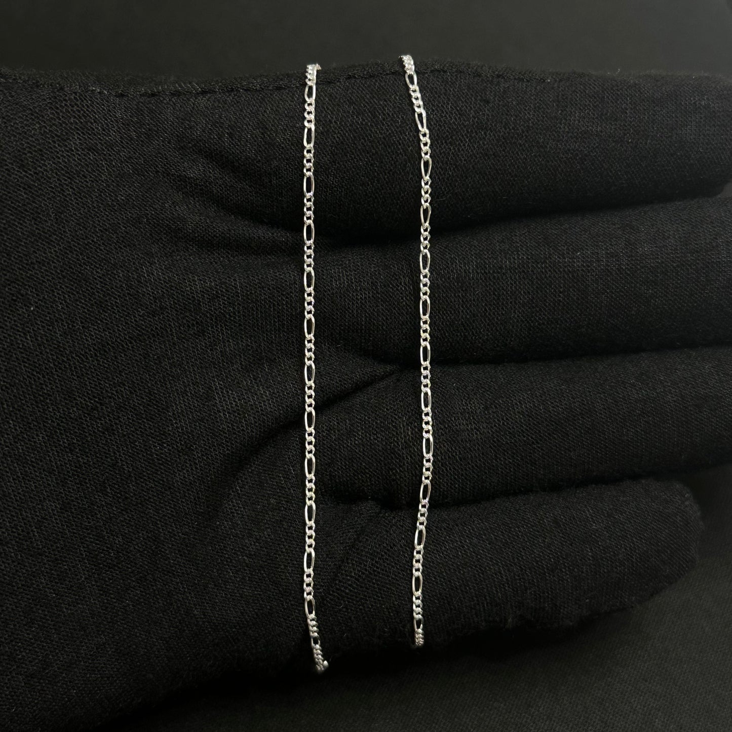 1MM Sterling Silver Figaro Chain