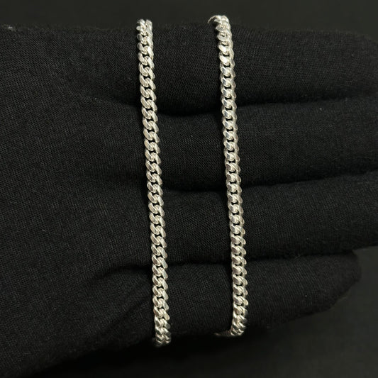 4MM Sterling Silver Miami Cuban Link Chain