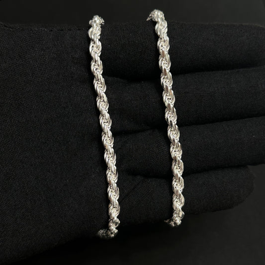 5MM Sterling Silver Rope Chain