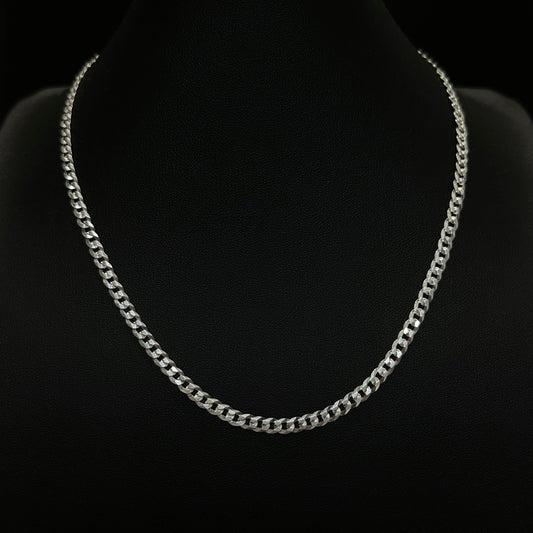 4MM Sterling Silver Flat Curb Chain