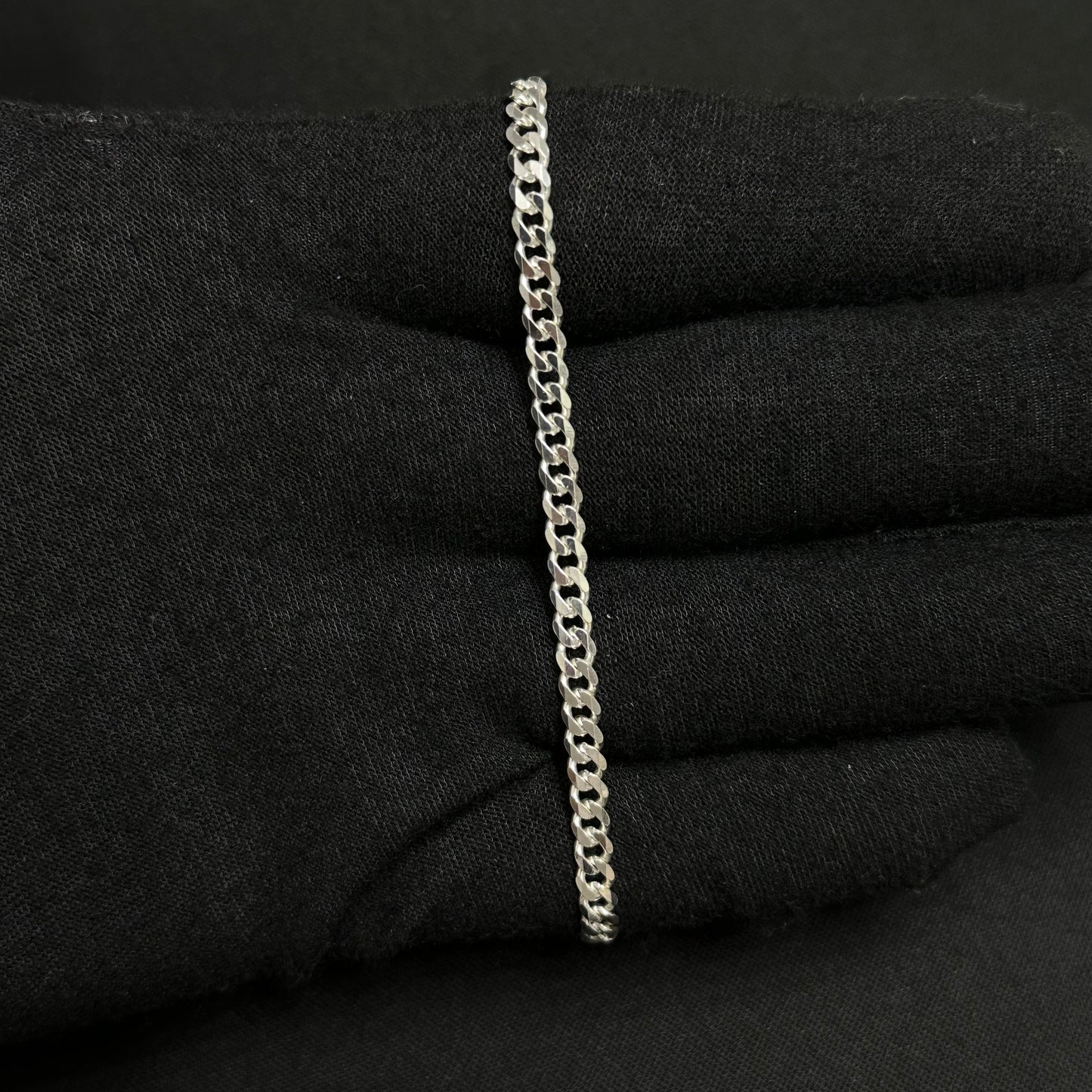 4MM Sterling Silver Curb Bracelet